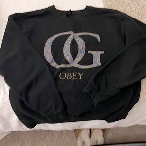 Obey - Crewneck Sweatshirt - Large - Black